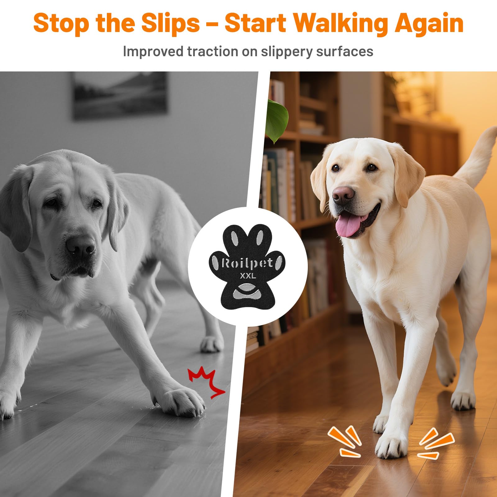 Roilpet senior paw grips support arthritis-friendly mobility daily.