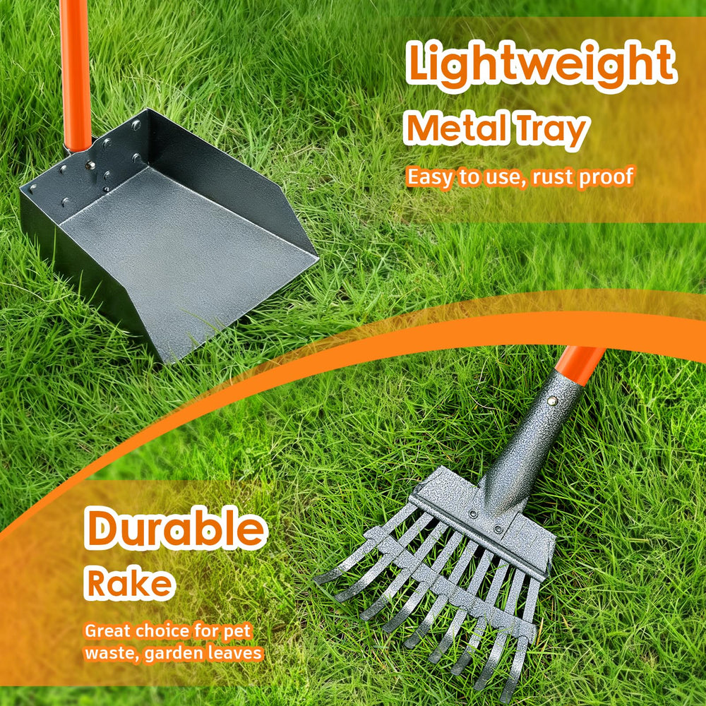 ROIUBPO Pooper Scooper easy-clean design for quick rinsing