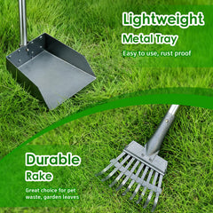 ROIUBPO pooper-scooper metal-clip-lock keeps parts secure during cleanup.