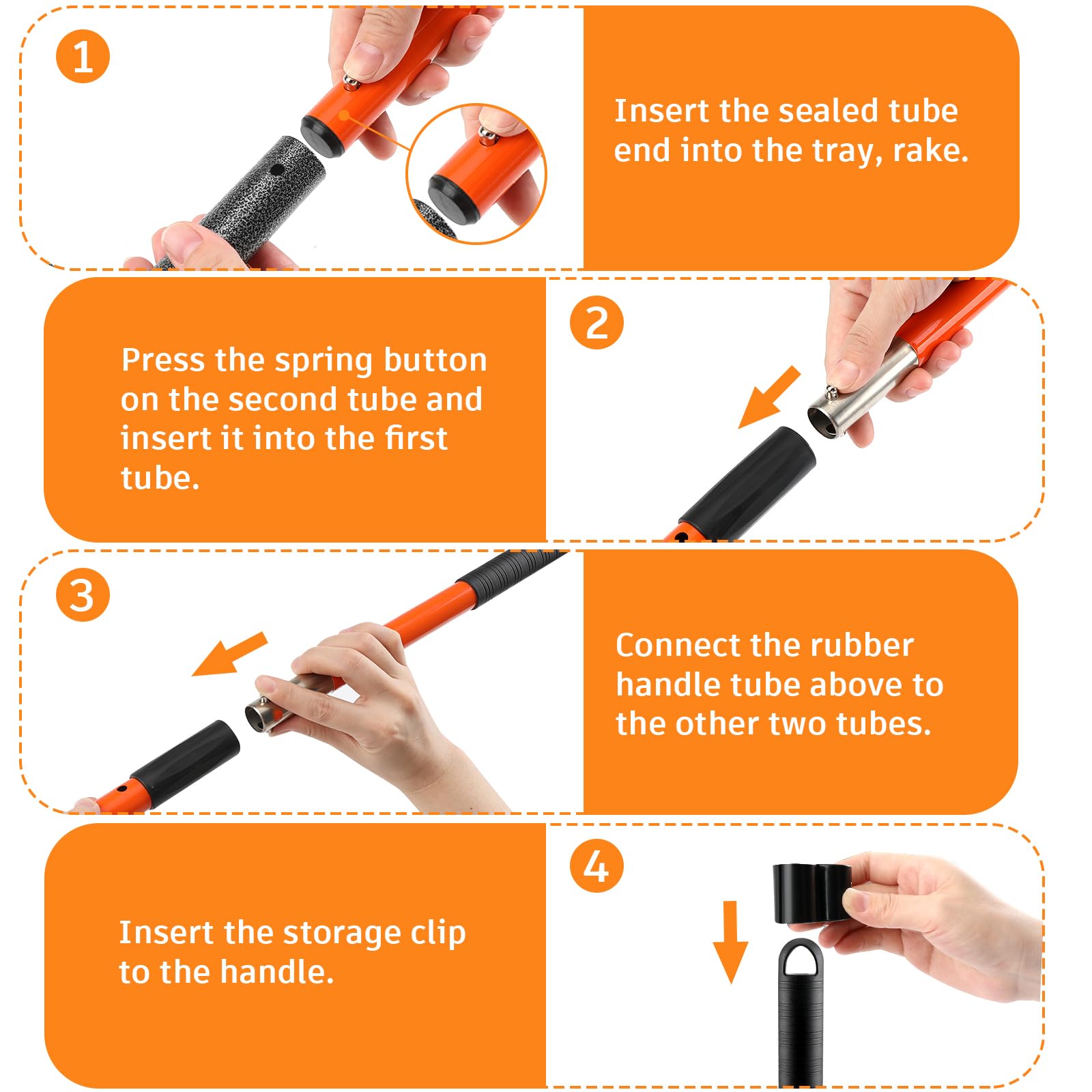 ROIUBPO Pooper Scooper rustproof metal construction withstands weather