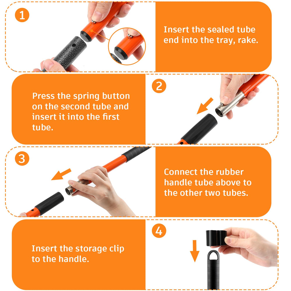ROIUBPO Pooper Scooper rustproof metal construction withstands weather