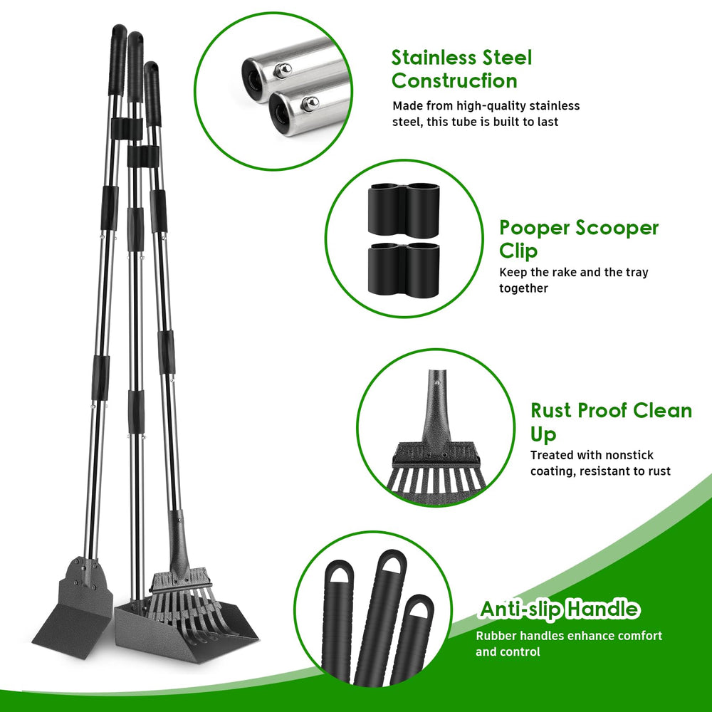 ROIUBPO tray and spade set for quick waste collection on lawns.