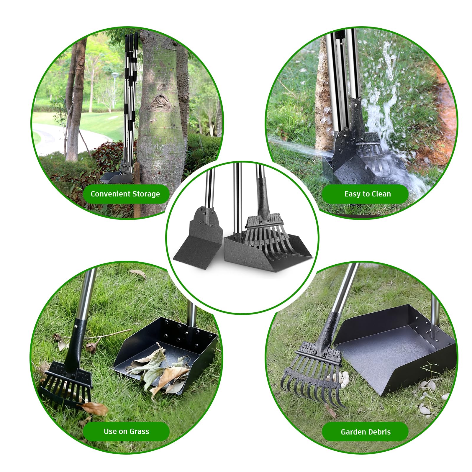 ROIUBPO versatile tool suitable for grass, dirt, and gravel cleanup.