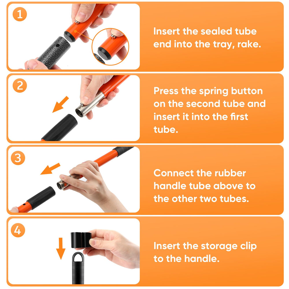 ROIUBPO scooper operates on grass, dirt, and gravel for tidy yards.