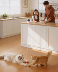 ROJECO Auto Laser Cat Toy magnetic base enables hands-free setup for focused play sessions.