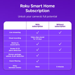 Roku Indoor Camera live feed on a Roku TV provides convenient viewing from the sofa.
