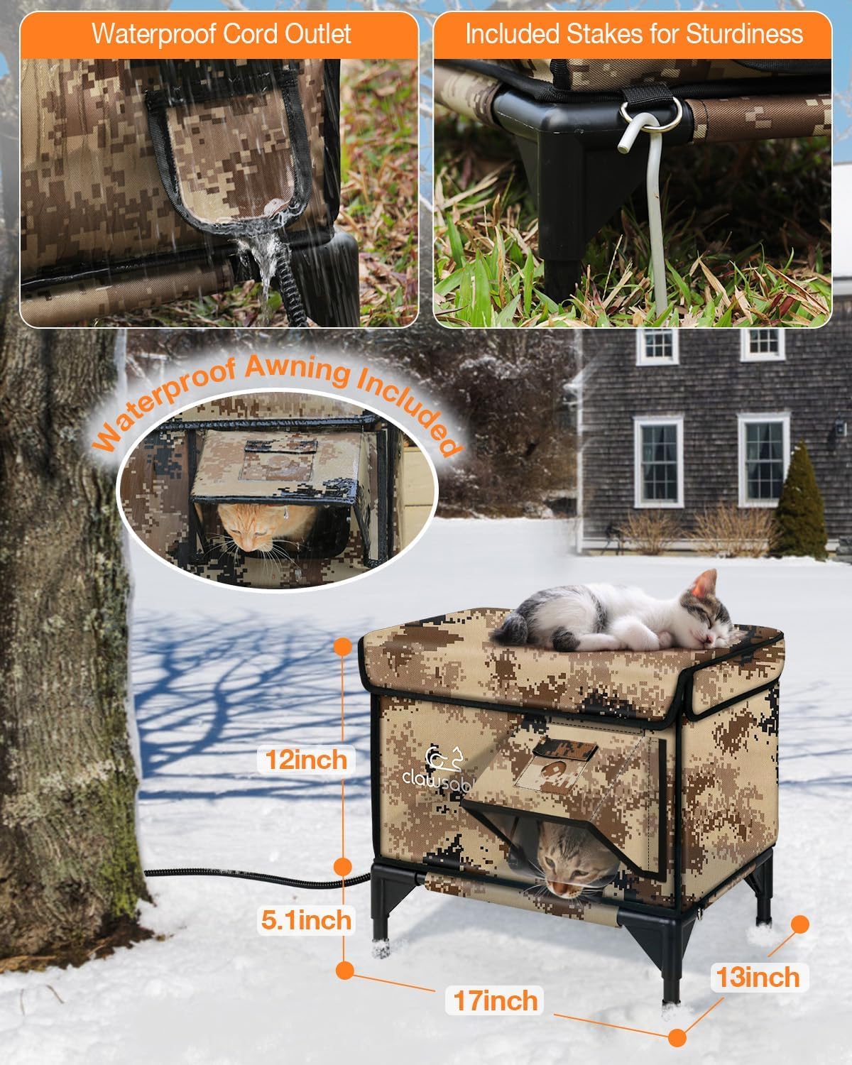 Rolimate UL-tested heating wire provides safe warmth for outdoor cats.