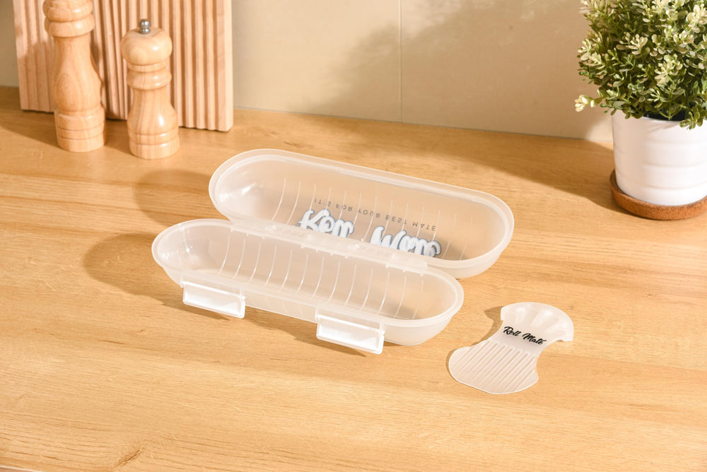 Roll Mate Small mess-control design keeps counters clean.