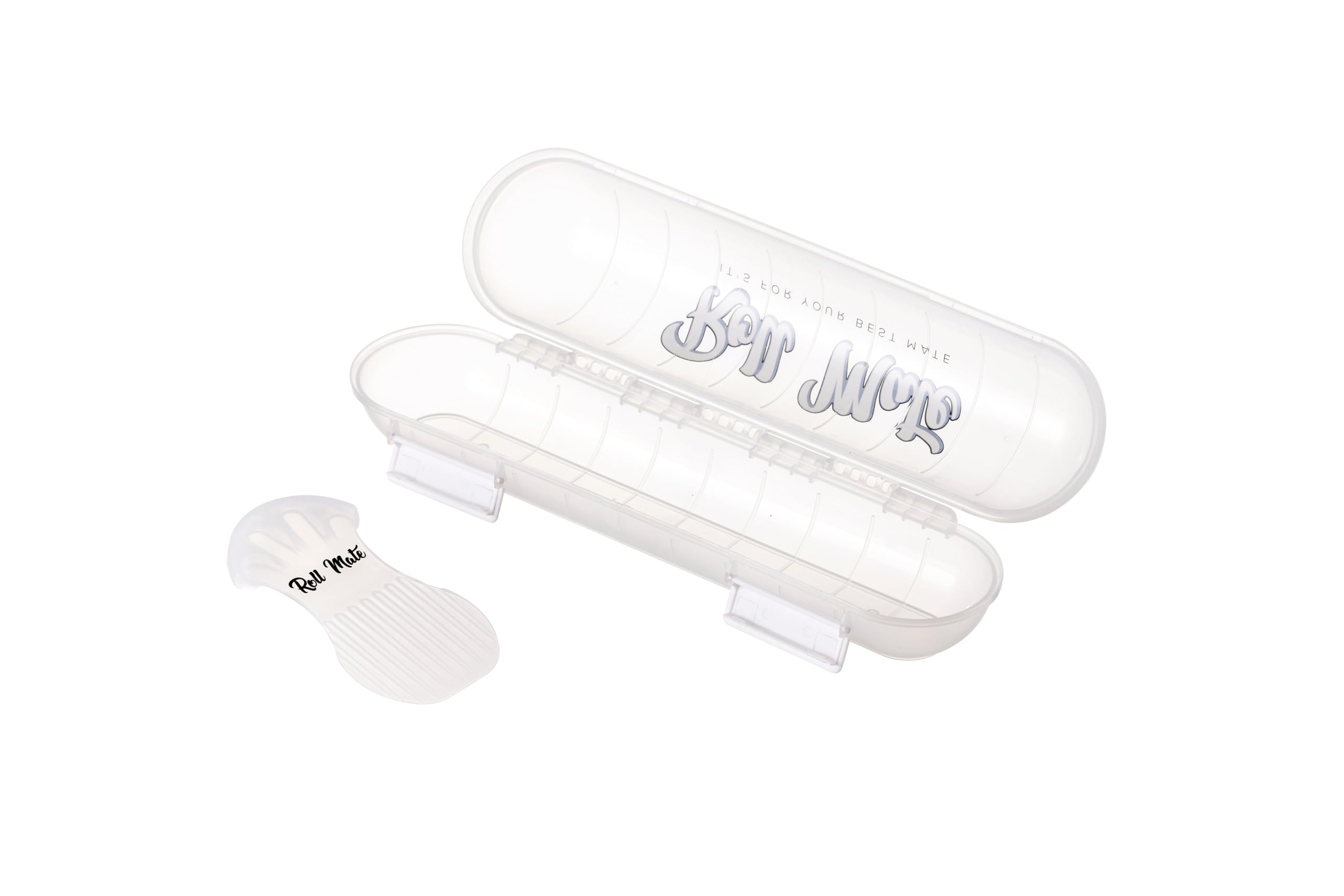 Roll Mate Small storage container front view keeps dog rolls organized.