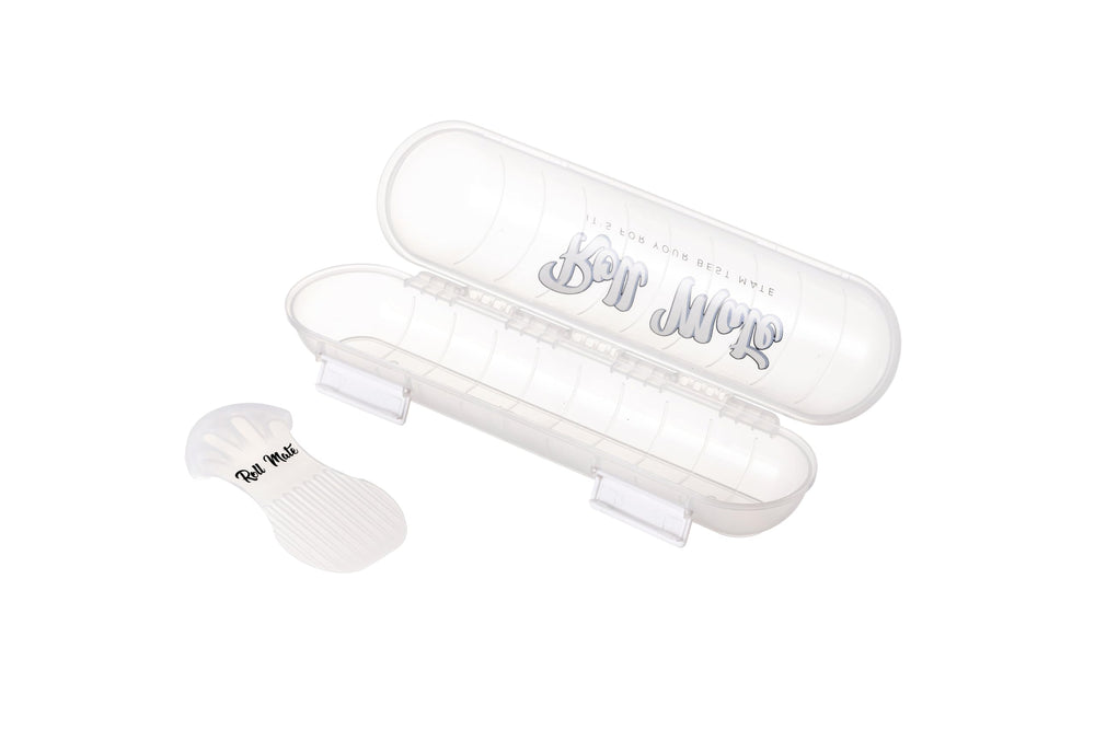 Roll Mate Small storage container front view keeps dog rolls organized.