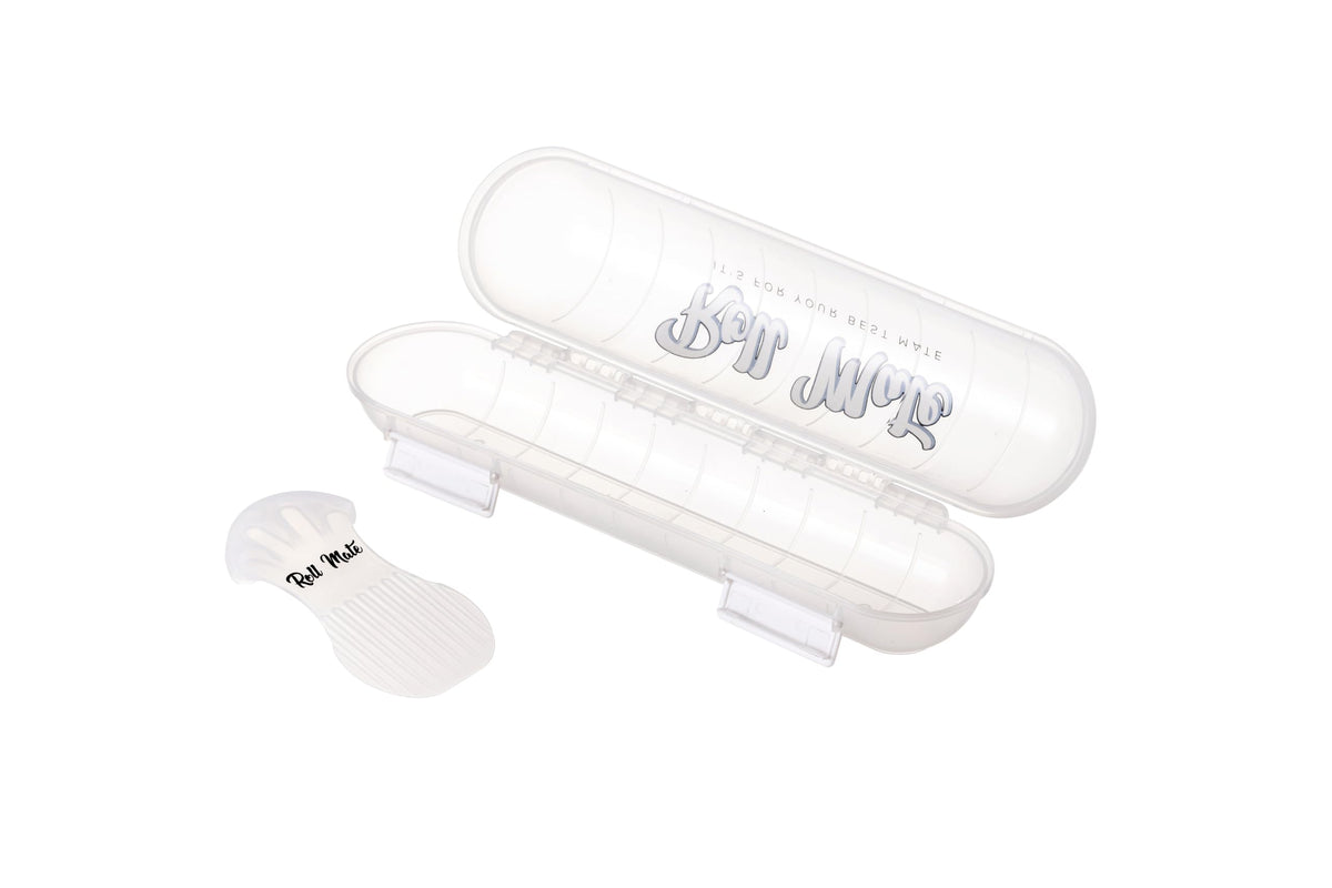 Roll Mate Small storage container front view keeps dog rolls organized.