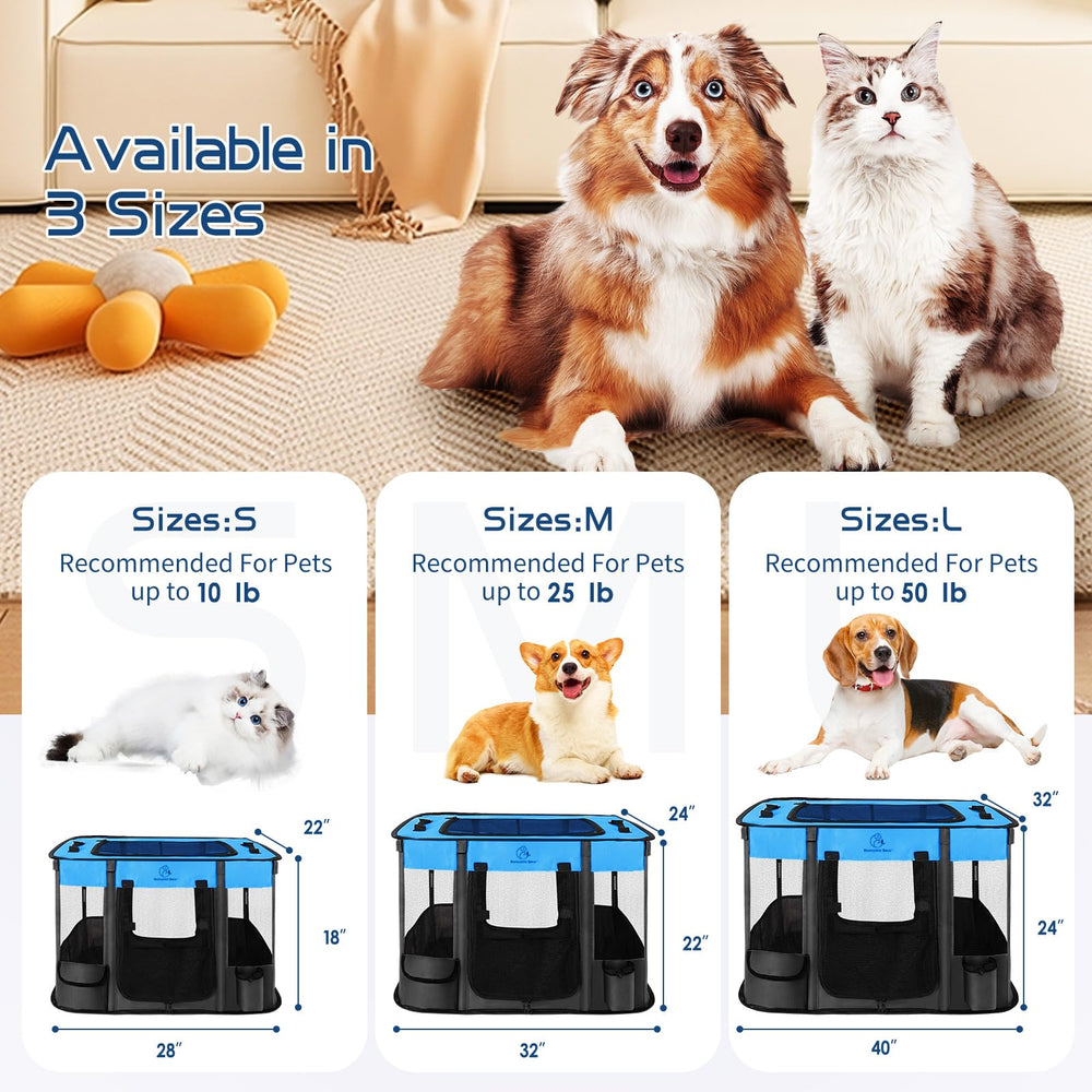 ROMANTIC BEAR puppy cat playpen carry case enables quick setup during travels