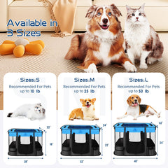 ROMANTIC BEAR puppy cat playpen carry case enables quick setup during travels