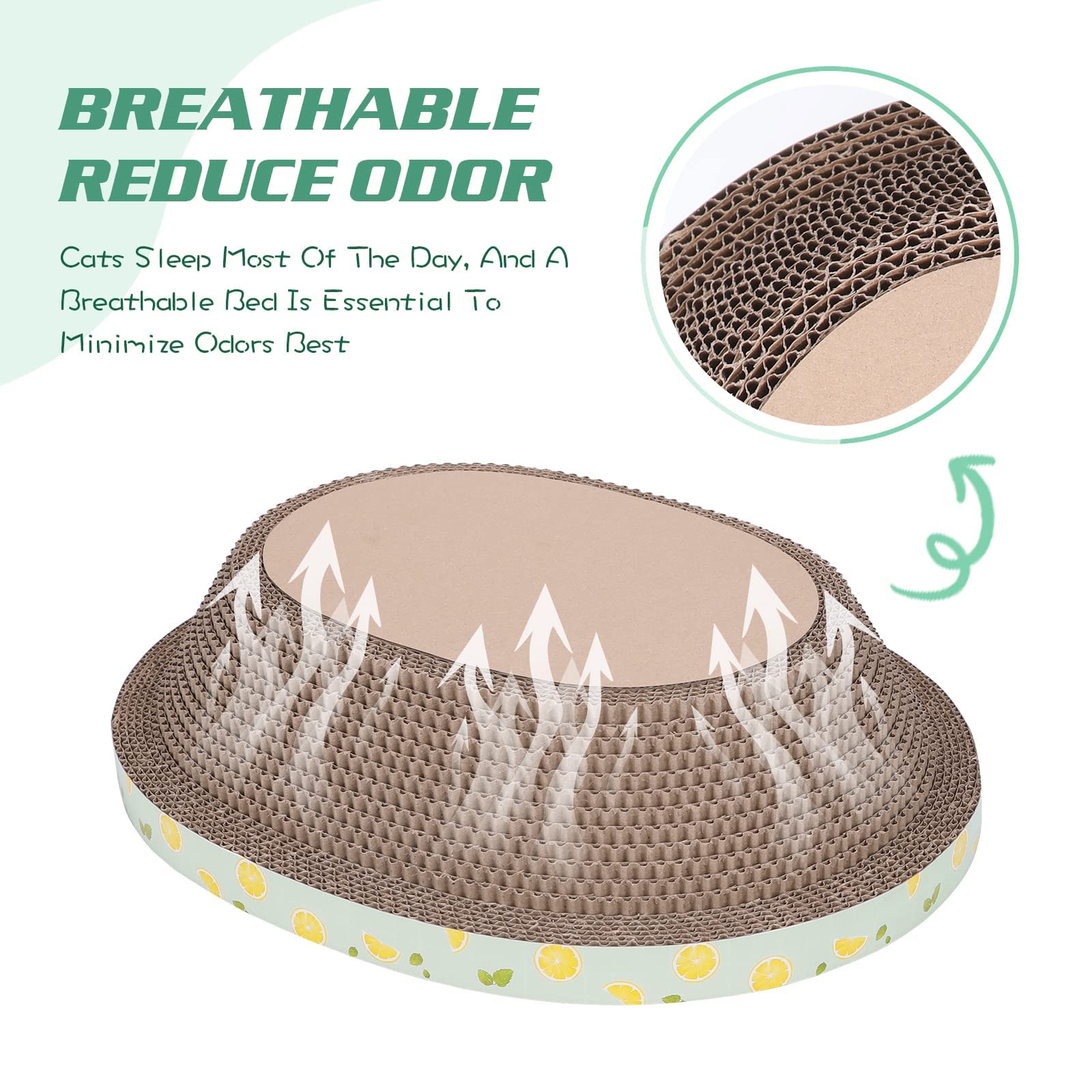 ROMOHOM durable scratch pad for indoor cats helps paws stay strong during play.