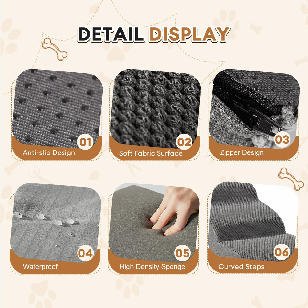 ROMROL dog stairs waterproof back layer protects from moisture