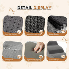 ROMROL dog stairs waterproof back layer protects from moisture