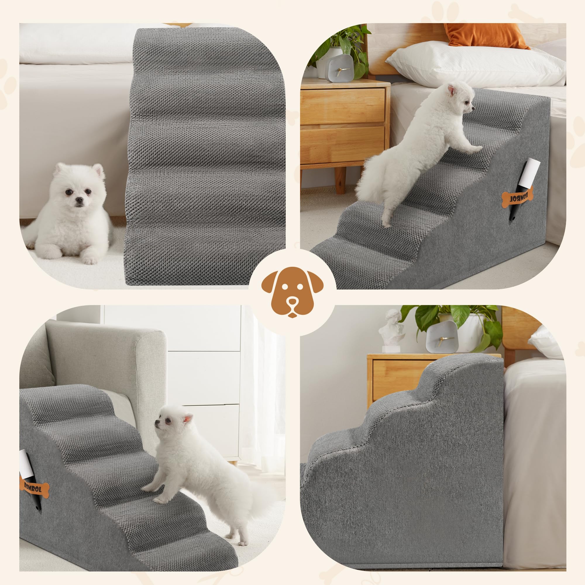 ROMROL pet hair roller remover helps keep stairs fur-free.