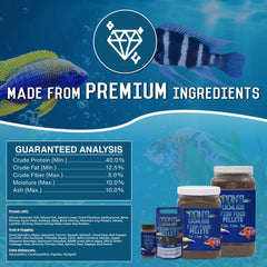 RON'S CICHLIDS Mbuna bottle pour demonstrates easy feeding routine