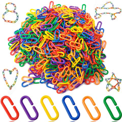 RONYOUNG 620pcs rainbow C-clips links for versatile cage toys and easy toy swapping