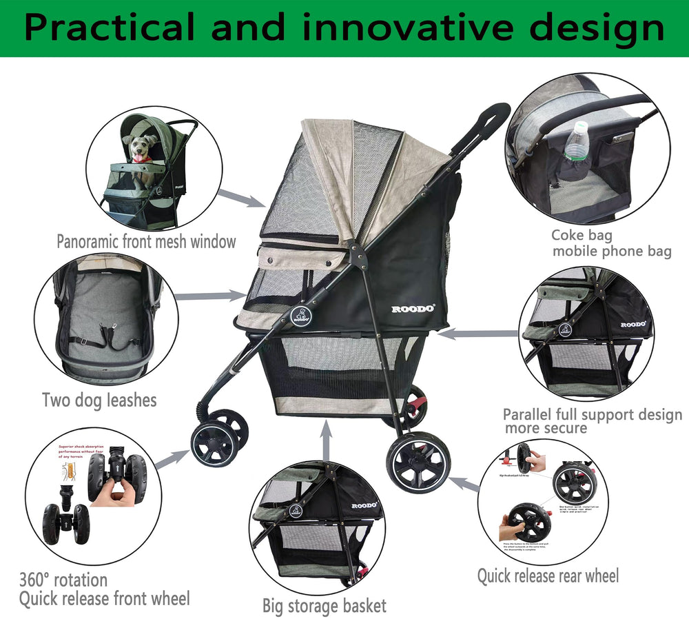 ROODO all-terrain wheels provide steady performance on various surfaces