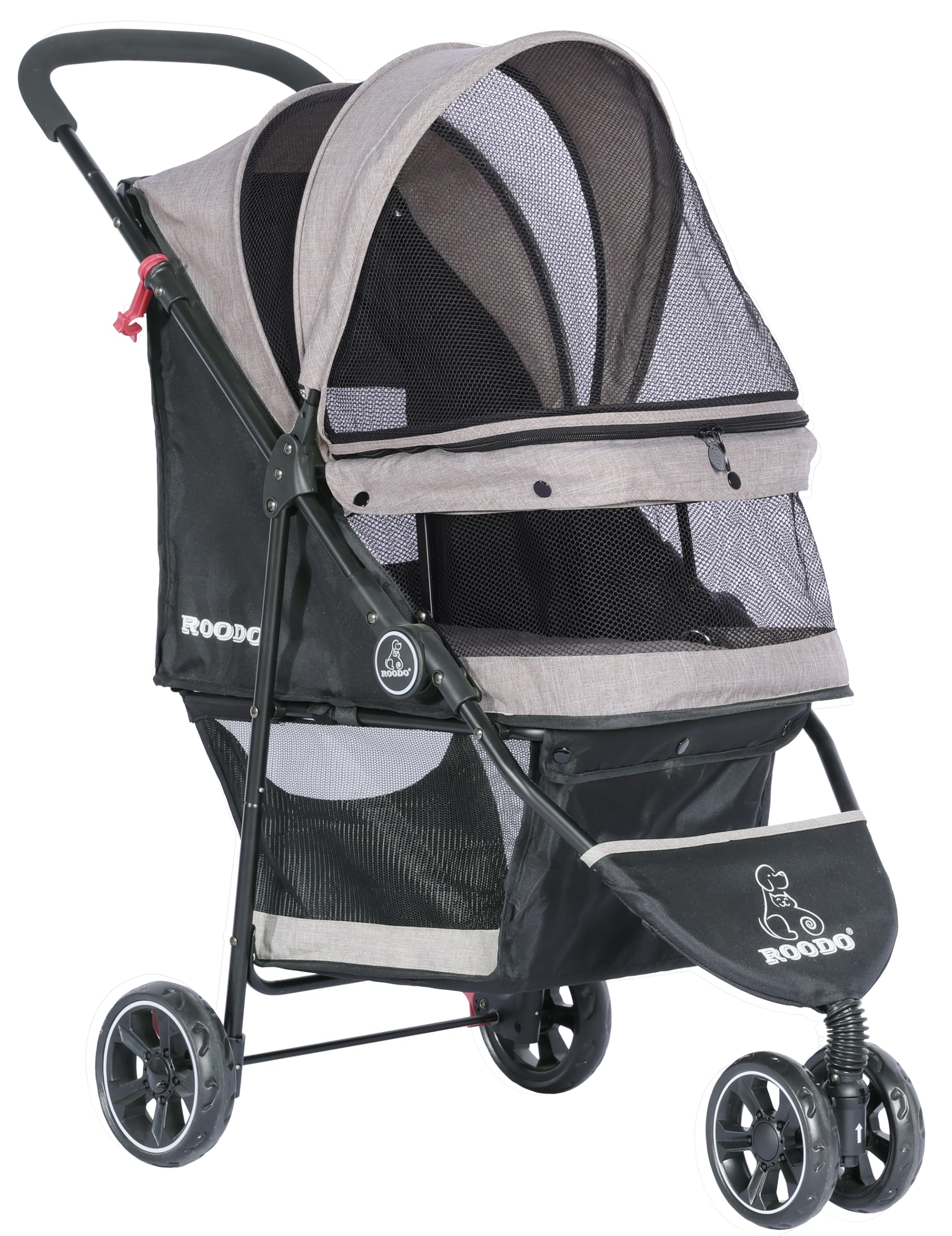 ROODO stroller supports pets up to 30lbs for cats and dogs