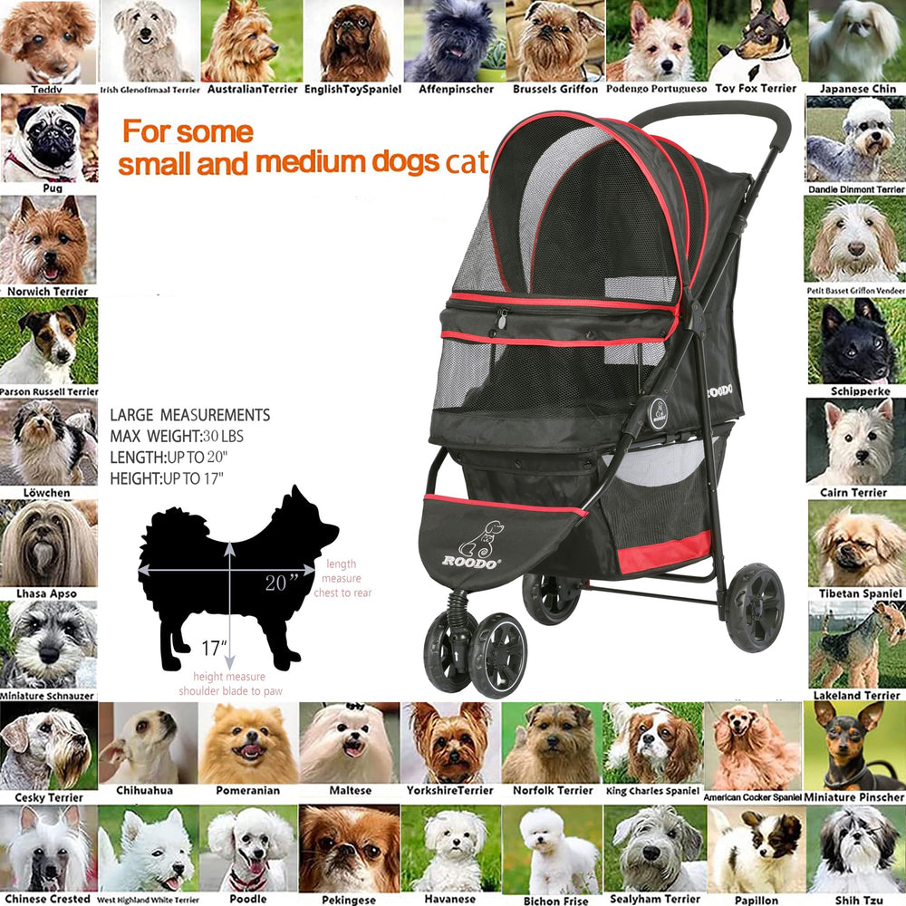 ROODO Escort expanded size demonstrates roomy space for small to medium pets.