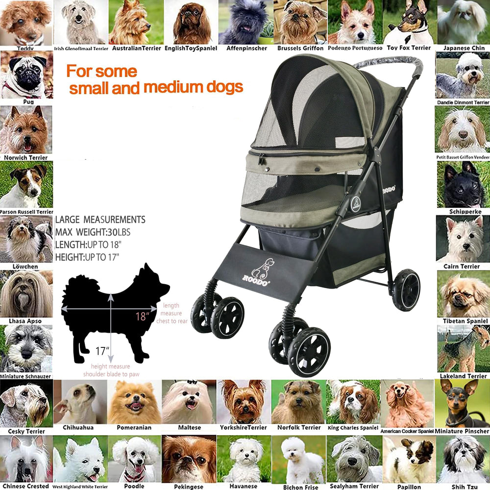 ROODO stroller with multidirectional breathable nets for comfort and airflow
