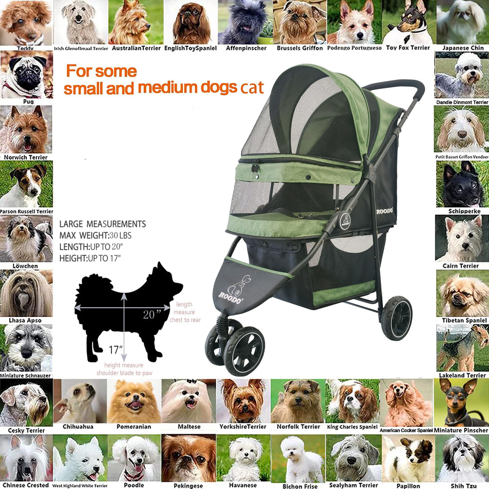 ROODO expanded size 33x18x38 inches offers ample space for pets