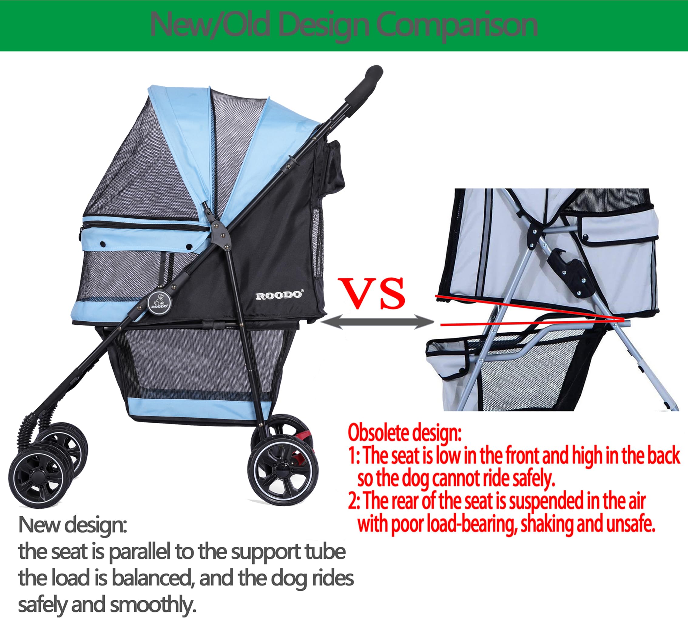 ROODO extended cabin 23 inches for medium pets.