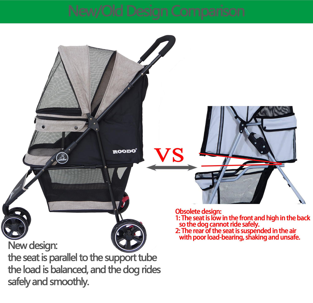 ROODO folded stroller shows compact trunk-friendly design