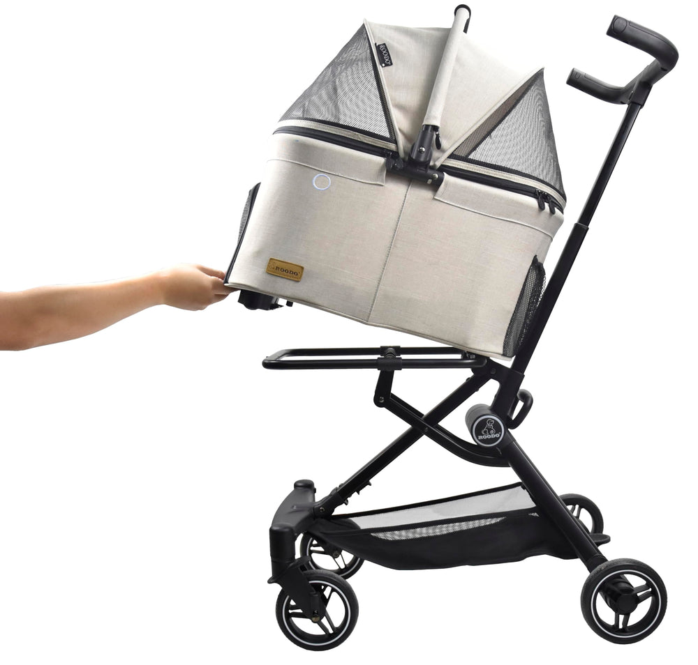 ROODO patent base snaps for quick carrier attachment