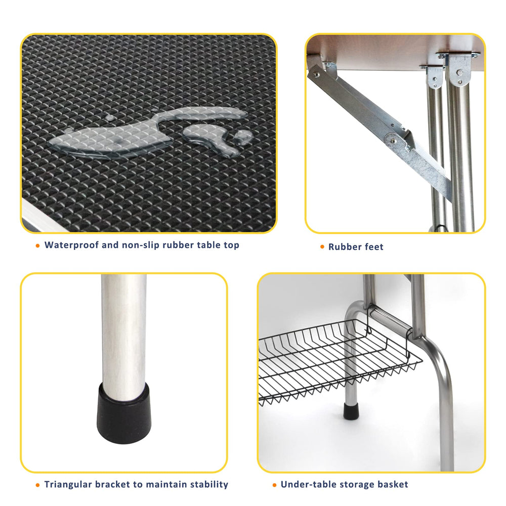 ROOMTEC folding legs enable compact storage and easy transport after grooming.