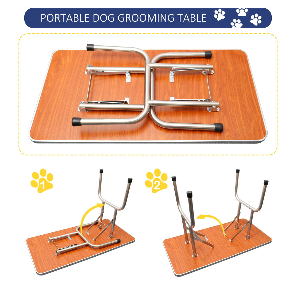 ROOMTEC storage basket keeps grooming tools within reach during sessions.