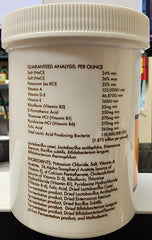 Rooster Booster lactobacillus illustration highlights probiotic concept for poultry.