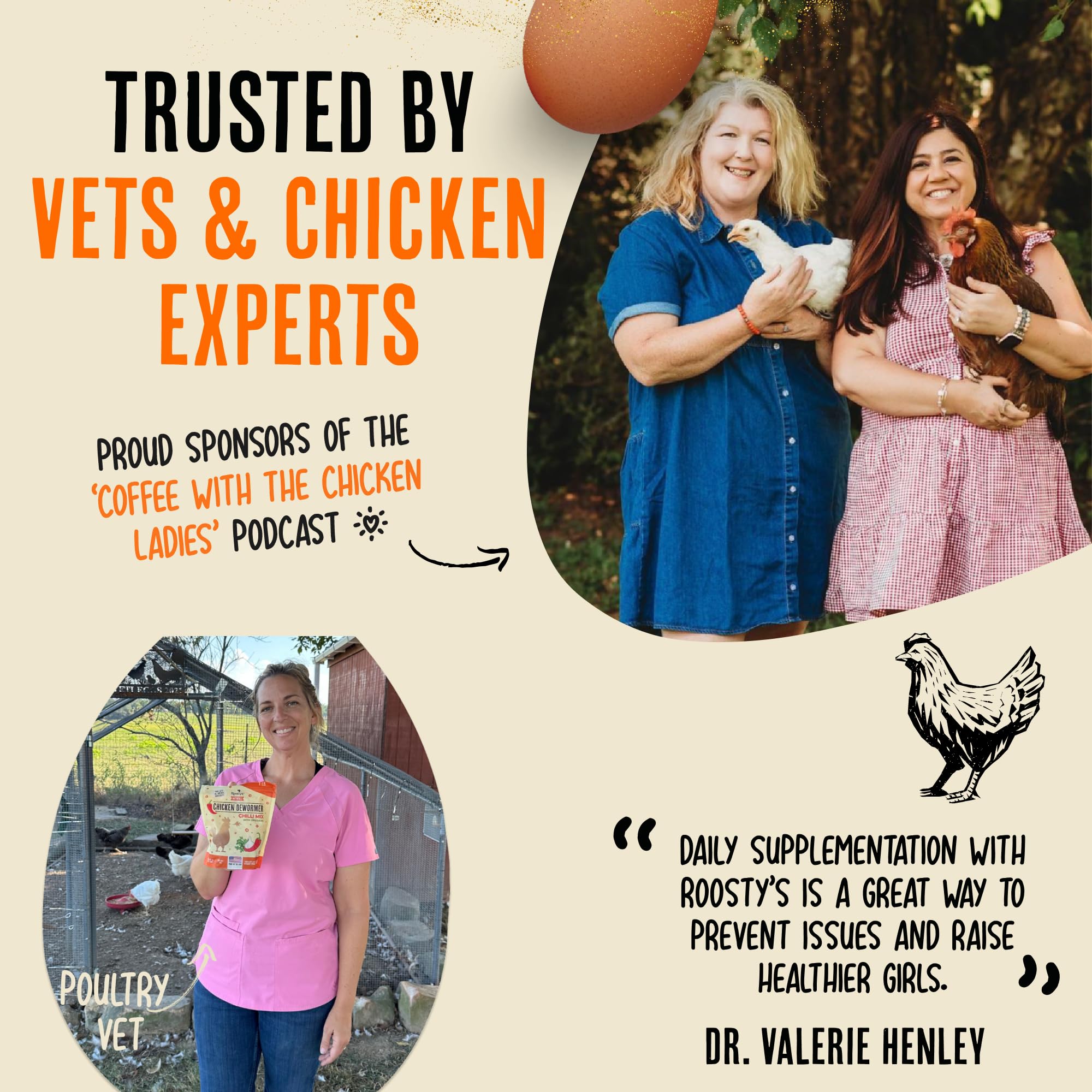 Backyard coop with chickens using Roosty's Gold Dust