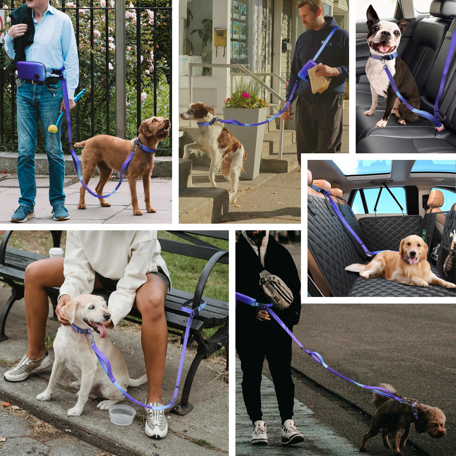 Roses&Poetry hands-free leash medium-large-dog-use suits large breeds