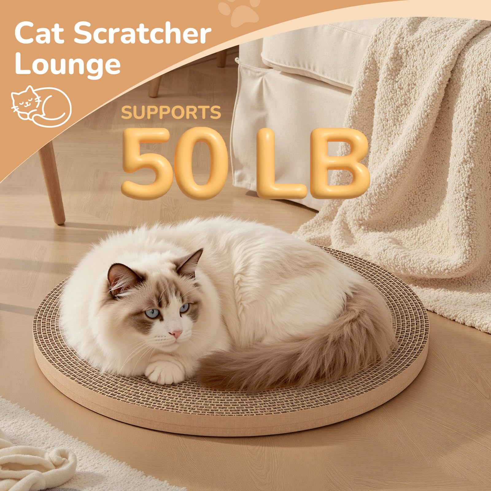 RoseYouth stylish round scratch pads add practical decor for pet-friendly spaces