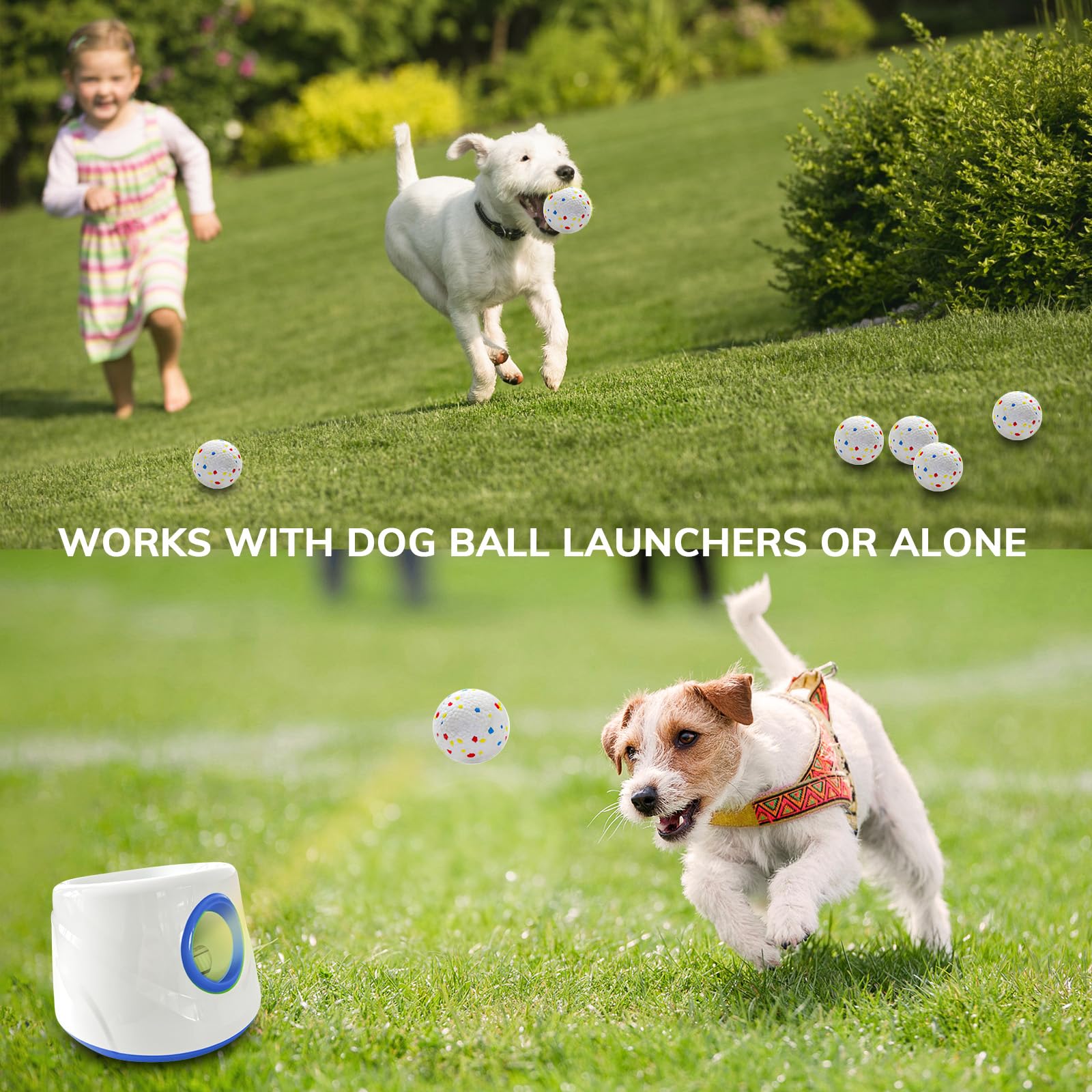 RoseYouth teeth-friendly fetch ball promotes safe chewing and longer play.