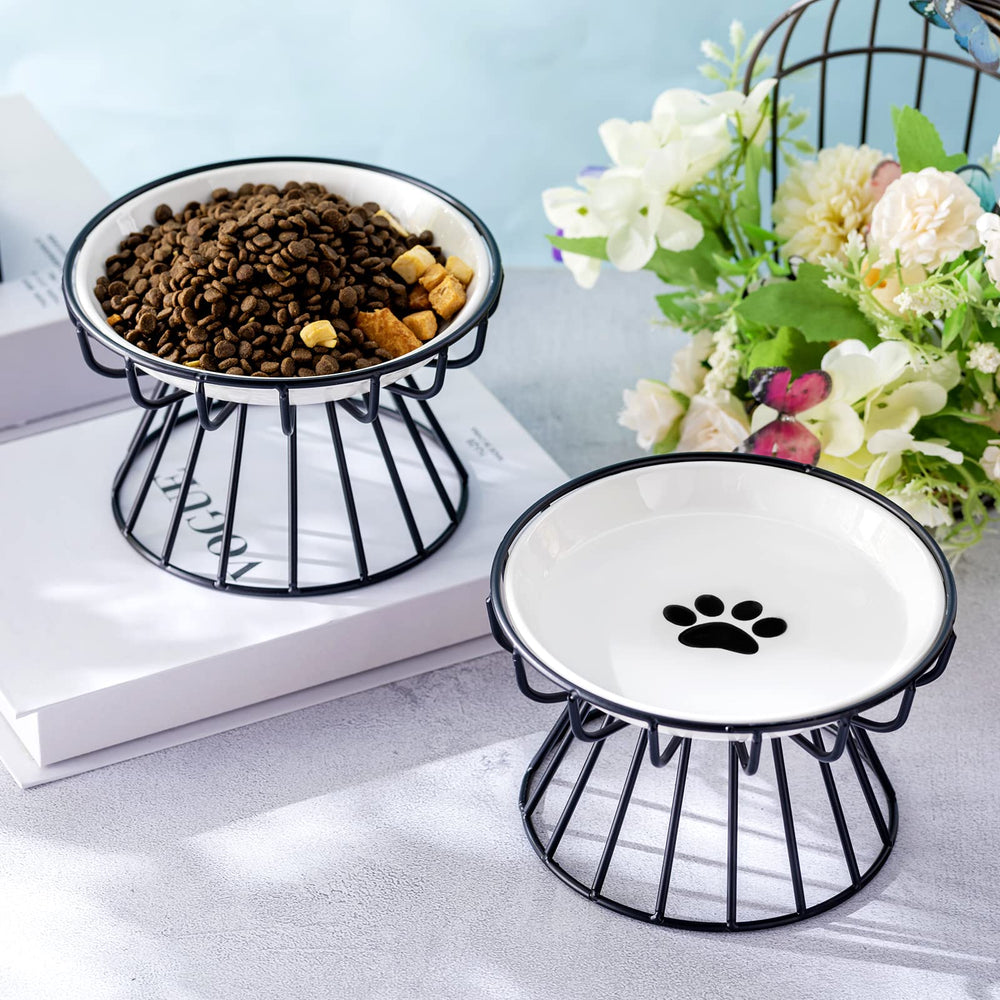 Roshtia dining setup for multiple cats with four bowls and stands