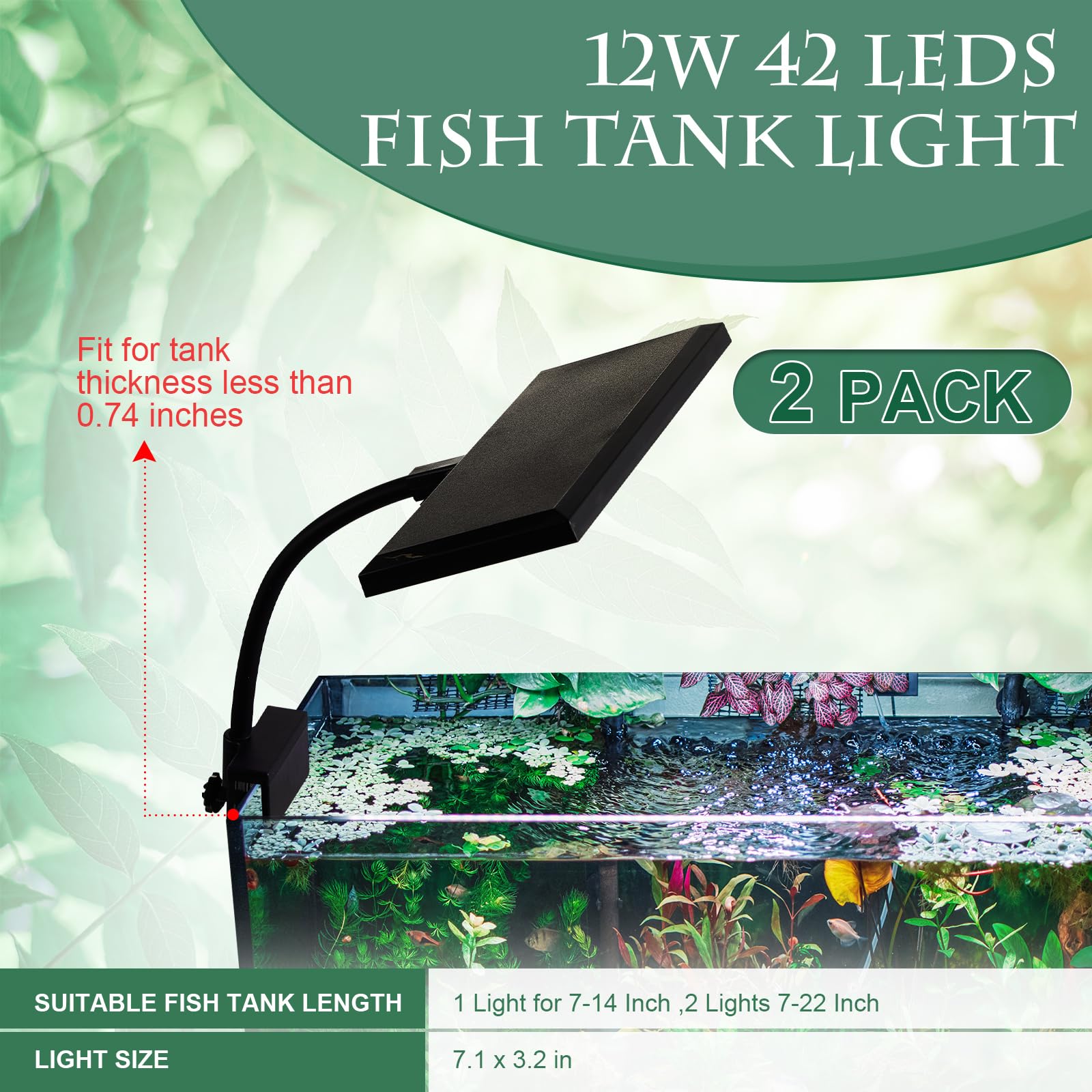 Rossesay splice-ready design lets you customize lighting for 7–22 inch tanks