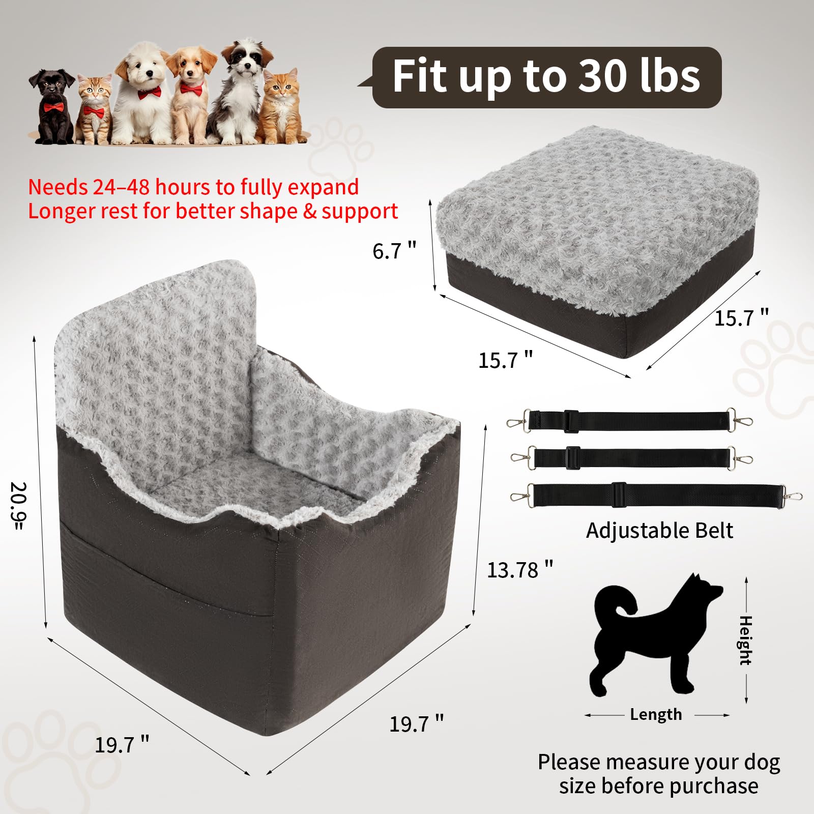 Rosynee anti-slip bottom protects car seats from scratches.