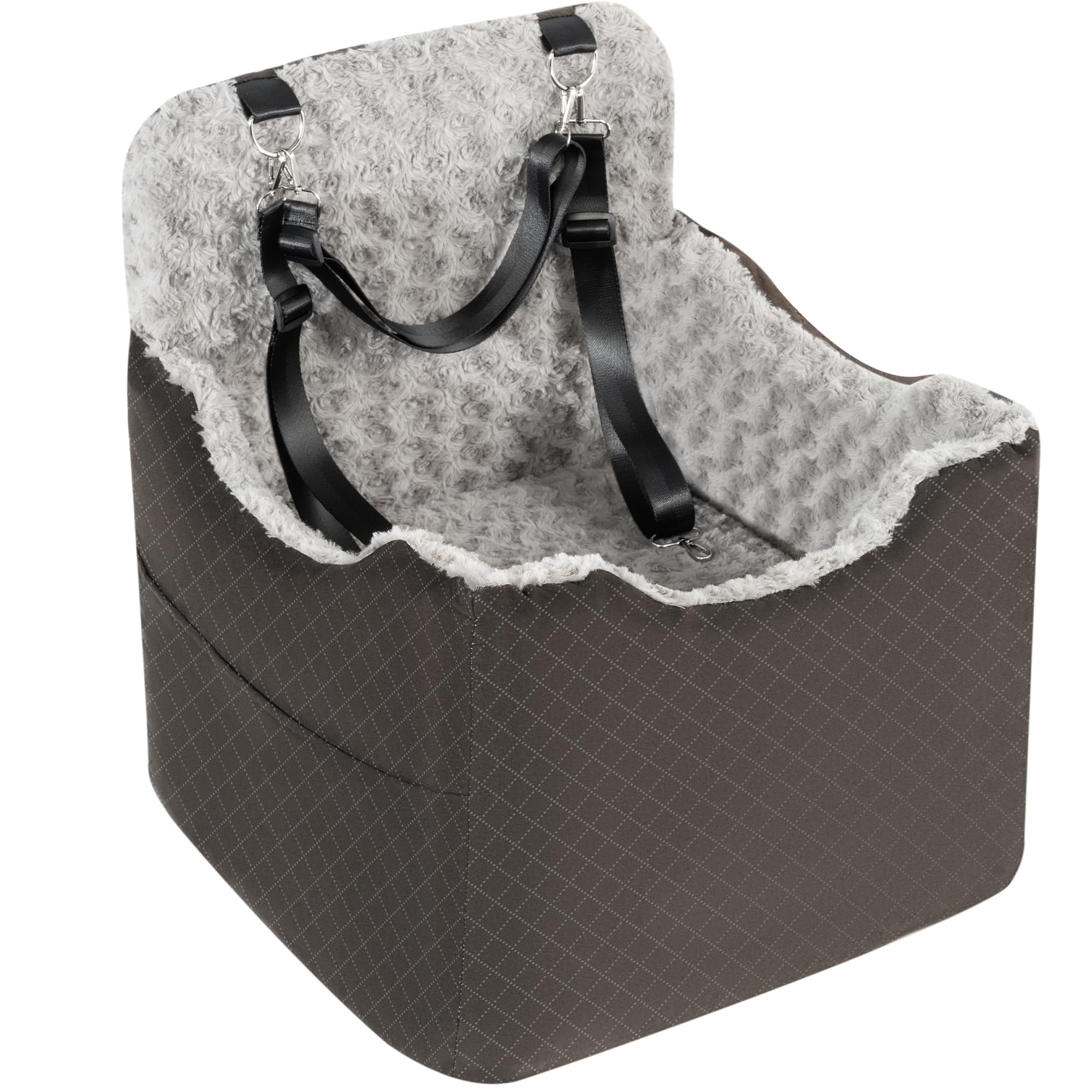 Rosynee elevated dog seat provides a 6.7-inch view for car rides.