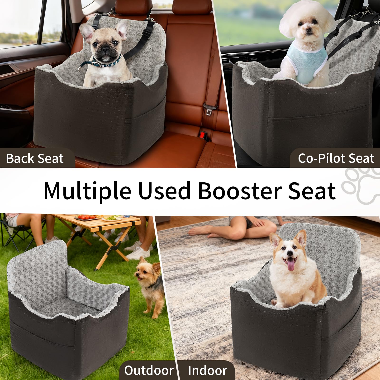 Rosynee storage pockets keep toys and treats organized during travel.