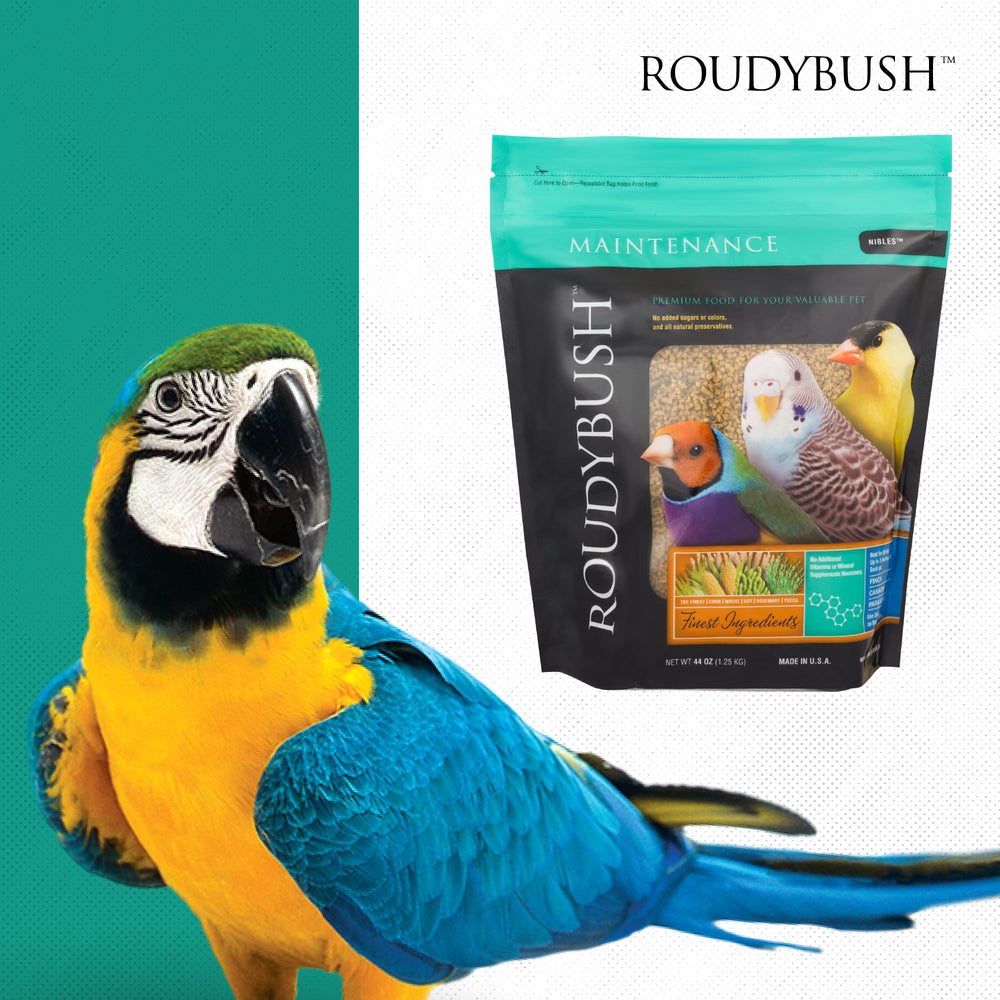 Roudybush brand logo on bag builds trust for bird owners.
