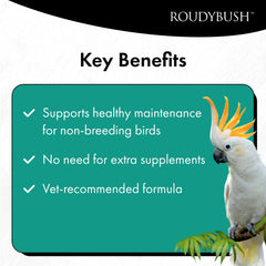 RoudyBush Daily Maintenance Crumbles nutrition profile image highlighting balanced protein and fat.