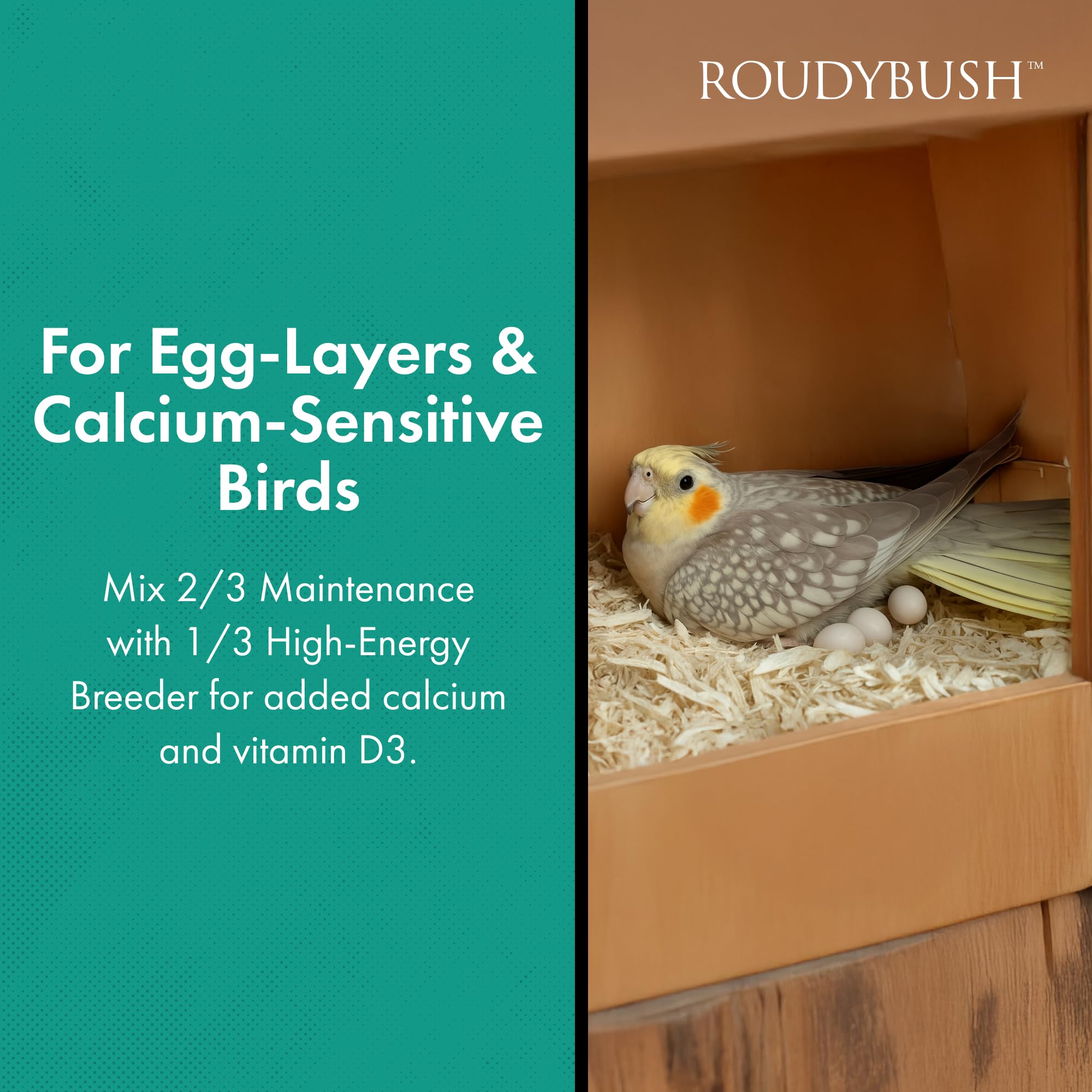 RoudyBush Senior Diet packaging label showing brand and ingredients.
