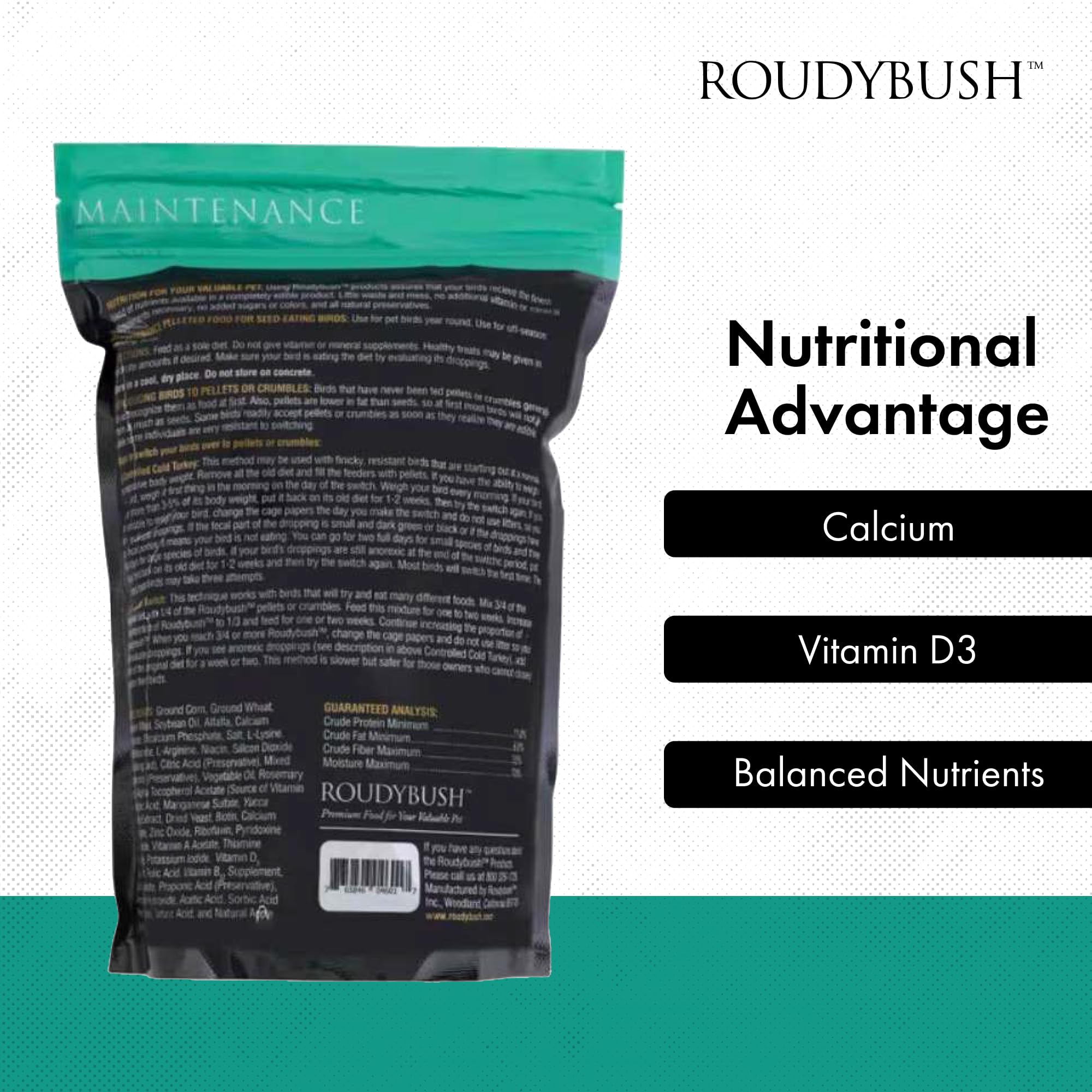 Special care blend from Roudybush for egg-layers or hypocalcemia-prone birds