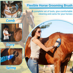 Rouisxue curry comb loosens dirt while stimulating healthy skin.