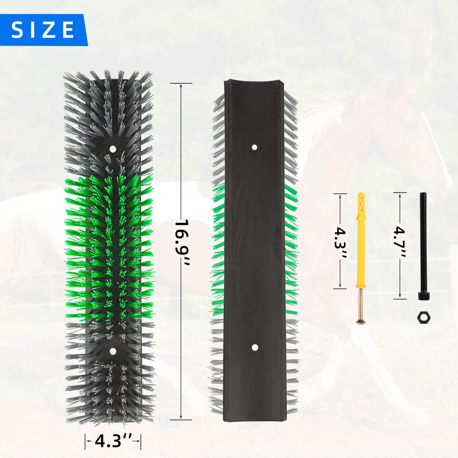Rouisxue gray brush closeup shows rounded edges for safe grooming