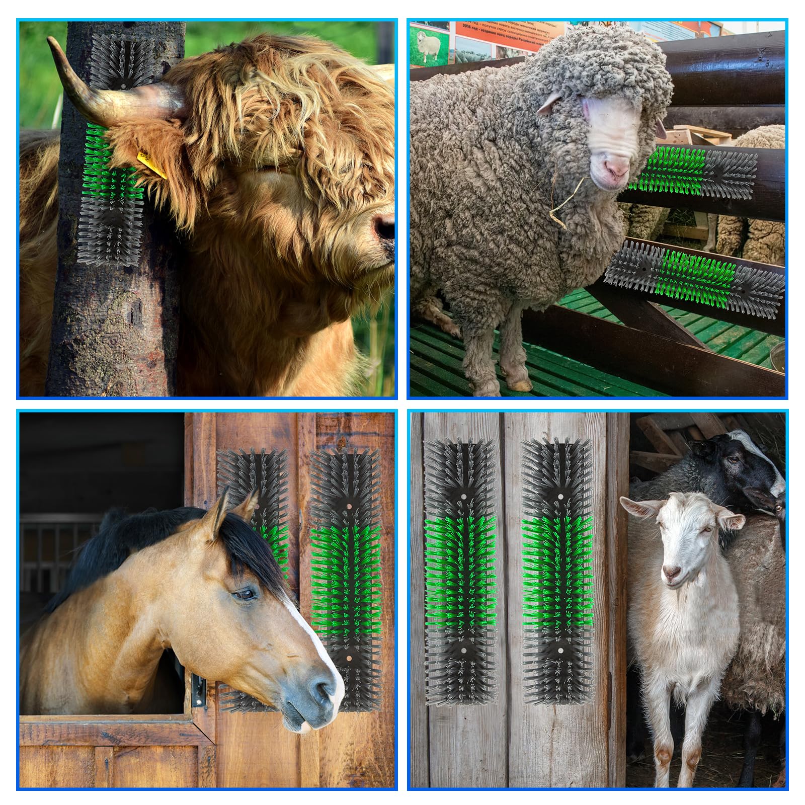 Rouisxue livestock brush on posts reduces wear on fences